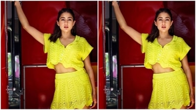 In a yellow finger ring from Misho Designs and blue and white stilettos from Jimmy Choo, Sara accessorised her look. Styled by fashion stylist Ami Patel, Sara wore her tresses into a half ponytail. (Instagram/@saraalikhan95) In a yellow finger ring from Misho Designs and blue and white stilettos from Jimmy Choo, Sara accessorised her look. Styled by fashion stylist Ami Patel, Sara wore her tresses into a half ponytail. (Instagram/@saraalikhan95)
