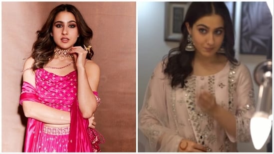 Sara Ali Khan shared a short video of herself in traditional attire and captioned her post, "Eid-ul-Fitr Mubarak."&nbsp;(Instagram/@iamhumaq)