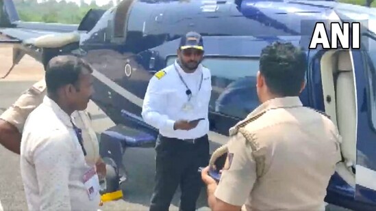 The party's state chief was travelling in the chopper. The party's state chief was travelling in the chopper.