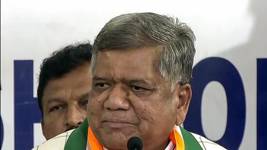 The earlier six times, when I contested on a BJP ticket, I got elected. This time, I’m contesting on behalf of the Congress party and will definitely be elected with a huge margin, says Jagadish Shettar. (ANI)