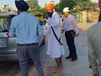 Sikh separatist leader Amritpal Singh after his arrest from Punjab's Moga.