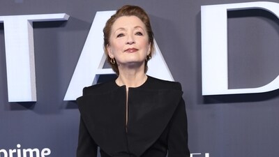 Lesley Manville at the London premiere of the web series Citadel on April 18, 2023. (Vianney Le Caer/Invision/AP) (Vianney Le Caer/Invision/AP) Lesley Manville at the London premiere of the web series Citadel on April 18, 2023. (Vianney Le Caer/Invision/AP) (Vianney Le Caer/Invision/AP)