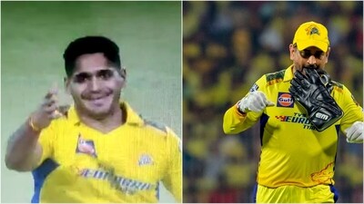 Tushar Deshpande; MS Dhoni (IPL/PTI) Tushar Deshpande; MS Dhoni (IPL/PTI)