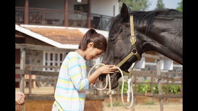 Equine-assisted therapy is a wellness practice that involves working with horses to improve self-esteem, self-awareness, confidence, and empathy (Fazlani Nature’s Nest) Equine-assisted therapy is a wellness practice that involves working with horses to improve self-esteem, self-awareness, confidence, and empathy (Fazlani Nature’s Nest)