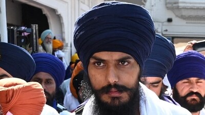 'Waris Punjab De' chief Amritpal Singh. (AFP file) 'Waris Punjab De' chief Amritpal Singh. (AFP file)