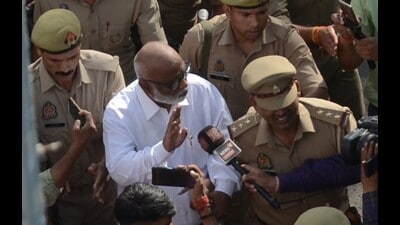 Khan Saulat Hanif (in pic) was earlier convicted and awarded life term in the 2006 kidnapping and assault of Umesh Pal. (HT file photo)