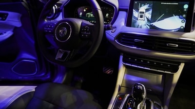 The interior of MG Motor's eHS plug-in hybrid SUV is displayed during a launch event in Mexico City, Mexico April 20, 2023. REUTERS/Toya Sarno Jordan (REUTERS)