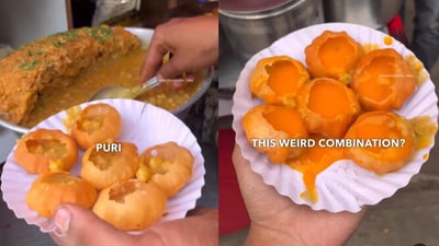 Mango pani puri. (Instagram/@bombayfoodie_tales) Mango pani puri. (Instagram/@bombayfoodie_tales)