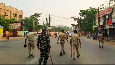 Internet services were suspended on April 13, while the curfew was imposed the next day in the wake of a clash between two groups during the Hanuman Jayanti celebrations. (PTI) Internet services were suspended on April 13, while the curfew was imposed the next day in the wake of a clash between two groups during the Hanuman Jayanti celebrations. (PTI)
