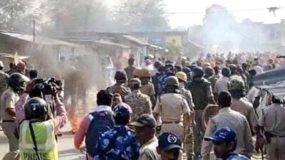Violence erupted in in Bengal’s Uttar Dinajpur district on Friday following the death of minor girl (Twitter Photo) Violence erupted in in Bengal’s Uttar Dinajpur district on Friday following the death of minor girl (Twitter Photo)