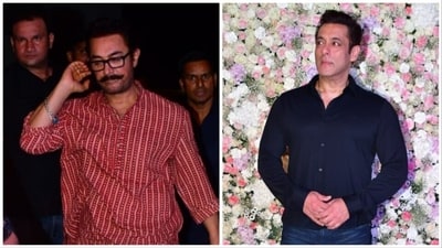 Aamir Khan was spotted wearing Salman Khan's bracelet at a party. Aamir Khan was spotted wearing Salman Khan's bracelet at a party.