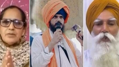 Amritpal Singh's mother Balwinder Kaur and father Tarsem Singh. Amritpal Singh's mother Balwinder Kaur and father Tarsem Singh.