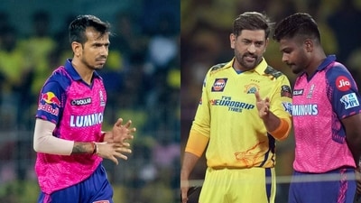 Yuzvendra Chahal; MS Dhoni with Sanju Samson Yuzvendra Chahal; MS Dhoni with Sanju Samson