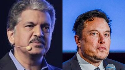 Anand Mahindra (L) and Elon Musk. (File) Anand Mahindra (L) and Elon Musk. (File)