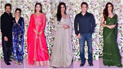Bollywood celebrities including Katrina Kaif, Salman Khan and Disha Patani attended the Eid party hosted by Arpita Khan Sharma and Aayush Sharma. (Varinder Chawla) Bollywood celebrities including Katrina Kaif, Salman Khan and Disha Patani attended the Eid party hosted by Arpita Khan Sharma and Aayush Sharma. (Varinder Chawla)