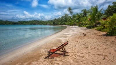 Koh Rong Samloem, Cambodia: Located off the coast of Sihanoukville, Koh Rong Samloem is a serene island paradise known for its crystal-clear waters and pristine beaches. The island is largely undeveloped, making it an ideal spot for those seeking a peaceful retreat. (Unsplash) Koh Rong Samloem, Cambodia: Located off the coast of Sihanoukville, Koh Rong Samloem is a serene island paradise known for its crystal-clear waters and pristine beaches. The island is largely undeveloped, making it an ideal spot for those seeking a peaceful retreat. (Unsplash)