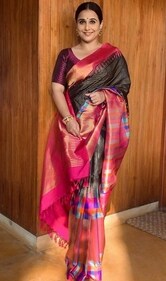 Vidya Balan in stunning Bengali silk saree (Pinterest) Vidya Balan in stunning Bengali silk saree (Pinterest)