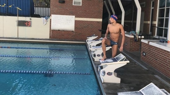 Indian swimmer Aryan Nehra
