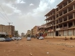 Sudan clashes: Closed shops are pictured in the south of Khartoum on April 24, 2023 as battles rage in the Sudanese capital. 