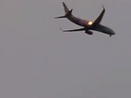 Engine of plane catches fire after bird strike Engine of plane catches fire after bird strike