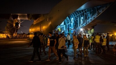 Sudan clashes: The French embassy said that on Monday, 388 people from 28 countries, including India, were evacuated. (Twitter/ @FranceinIndia) Sudan clashes: The French embassy said that on Monday, 388 people from 28 countries, including India, were evacuated. (Twitter/ @FranceinIndia)