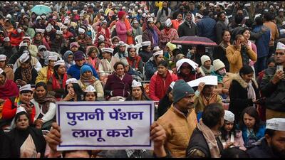 India has been a global pioneer in moving from a defined benefit (workers get a percentage of their last drawn pay) to a defined contribution (where workers accumulate a retirement corpus and then draw an annuity from it) pension system for government employees (PTI) India has been a global pioneer in moving from a defined benefit (workers get a percentage of their last drawn pay) to a defined contribution (where workers accumulate a retirement corpus and then draw an annuity from it) pension system for government employees (PTI)