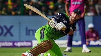 Bengaluru: Royal Challengers Bangalore Glenn Maxwell plays a shot during the IPL 2023 match between Royal Challengers Bangalore and Rajasthan Royals at M Chinnaswamy Stadium, in Bengaluru, Sunday, April 23, 2023. (PTI Photo/Shailendra Bhojak)(PTI04_23_2023_000161A) (PTI) Bengaluru: Royal Challengers Bangalore Glenn Maxwell plays a shot during the IPL 2023 match between Royal Challengers Bangalore and Rajasthan Royals at M Chinnaswamy Stadium, in Bengaluru, Sunday, April 23, 2023. (PTI Photo/Shailendra Bhojak)(PTI04_23_2023_000161A) (PTI)