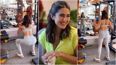 Sara Ali Khan works out at the gym in new video. (Instagram) Sara Ali Khan works out at the gym in new video. (Instagram)