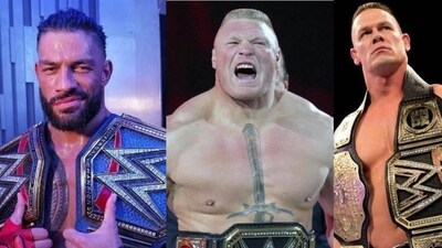 Roman Reigns: Brock Lesnar; John Cena (File Images) Roman Reigns: Brock Lesnar; John Cena (File Images)