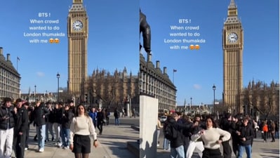 Woman dances to London Thumakda. (Instagram/@ub1ub2) Woman dances to London Thumakda. (Instagram/@ub1ub2)