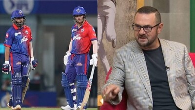 David Warner with Prithvi Shaw; Simon Doull