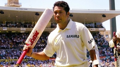 Sachin Tendulkar returns after scoring an iconic 241 not out. (Getty) Sachin Tendulkar returns after scoring an iconic 241 not out. (Getty)