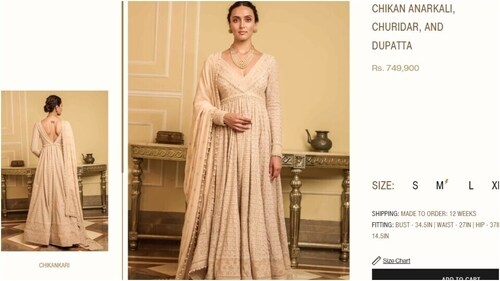 The anarkali suit set Katrina Kaif wore to Eid party hosted by Arpita Khan and Aayush Sharma. (taruntahiliani.com) The anarkali suit set Katrina Kaif wore to Eid party hosted by Arpita Khan and Aayush Sharma. (taruntahiliani.com)