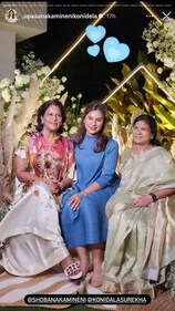 Upasana poses with her mother and mother-in-law.