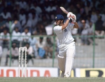 Tendulkar's knock, alongside Navjot Singh Sidhu's 106, meant India scored 560/6 declared in the first innings (Getty) Tendulkar's knock, alongside Navjot Singh Sidhu's 106, meant India scored 560/6 declared in the first innings (Getty)