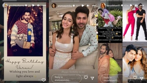 Anushka Sharma, Ananya Panday and Sara Ali Khan also wished Varun Dhawan.