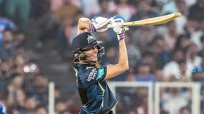 The evening belonged ot the Gujarat batters after opener Shubman Gill set the tone for his team's domination with his 56 off 34 balls. (GT Twitter) The evening belonged ot the Gujarat batters after opener Shubman Gill set the tone for his team's domination with his 56 off 34 balls. (GT Twitter)