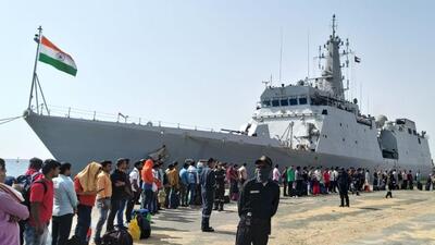 About 600 Indians gathered at Port Sudan, the country’s main port located more than 800km from Khartoum and 278 of them were evacuated to Jeddah (Twitter/MEA) About 600 Indians gathered at Port Sudan, the country’s main port located more than 800km from Khartoum and 278 of them were evacuated to Jeddah (Twitter/MEA)