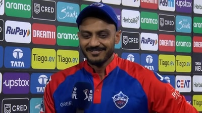 Axar Patel in the post-match presentation after DC beat SRH Axar Patel in the post-match presentation after DC beat SRH