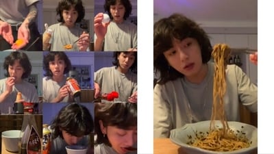 Jungkook shares his secret recipe of perilla oil makguksu with BTS Army and we are instantly craving Korean buckwheat noodles (Photo by Twitter/EBOYYJK/simplyjustJJ) Jungkook shares his secret recipe of perilla oil makguksu with BTS Army and we are instantly craving Korean buckwheat noodles (Photo by Twitter/EBOYYJK/simplyjustJJ)