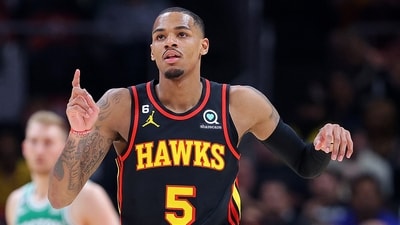 Dejounte Murray #5 of the Atlanta Hawks (Getty Images via AFP) Dejounte Murray #5 of the Atlanta Hawks (Getty Images via AFP)