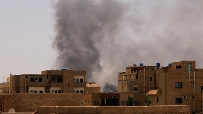 Sudan crisis: Smoke is seen rising from buildings during clashes in Khartoum ,Sudan. (File/ HT_PRINT)