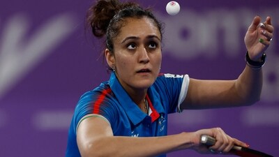 Manika Batra in action for India. (REUTERS)