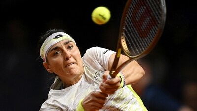 Tunisia's Ons Jabeur returns a ball (AP)