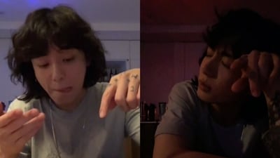 BTS' Jungkook reacted when a fan asked him to cut his hair. BTS' Jungkook reacted when a fan asked him to cut his hair.