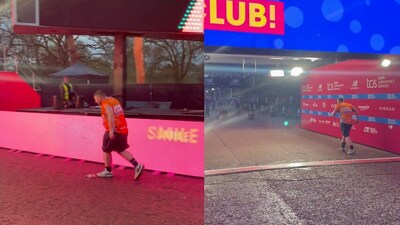 Last runner at London Marathon. (Twitter/@ TCS London Marathon)