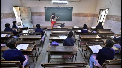 More than 200,000 eligible schools from across the country had applied for the first round of upgradation under the scheme through an online portal launched by the Union education ministry last November (HT Archive) More than 200,000 eligible schools from across the country had applied for the first round of upgradation under the scheme through an online portal launched by the Union education ministry last November (HT Archive)