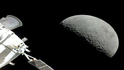 The 7-foot lander is carrying a mini lunar rover for the United Arab Emirates and a toylike robot from Japan designed to roll around in the moon dust. (File)