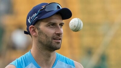 Lucknow Super Giants player Mark Wood during a practice session (PTI)