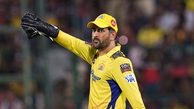 MS Dhoni during the IPL 2023 cricket match between Royal Challengers Bangalore and Chennai Super Kings, at M Chinnaswamy Stadium (PTI) MS Dhoni during the IPL 2023 cricket match between Royal Challengers Bangalore and Chennai Super Kings, at M Chinnaswamy Stadium (PTI)